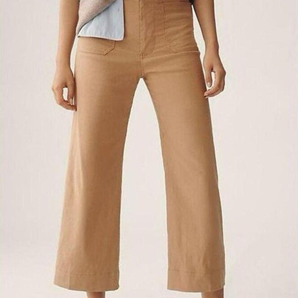 Anthropologie Pilcro Colette High Rise Cropped Wide Leg Utility Pants Size 25